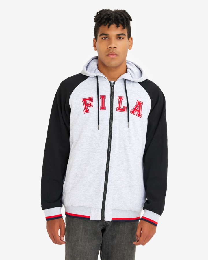 Men's Luis Jacket Fila Outlets Light Grey Marle