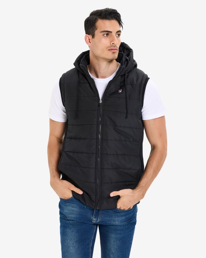 Black Fila Outlets Men's Julio Puff Vest