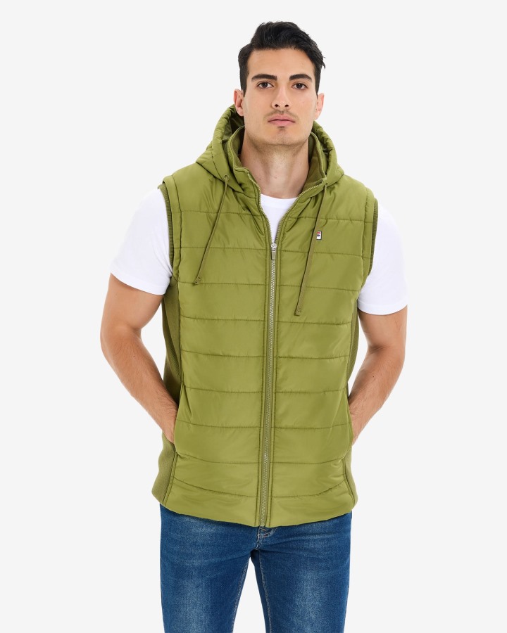 Fila Outlets Olive Men's Julio Puff Vest