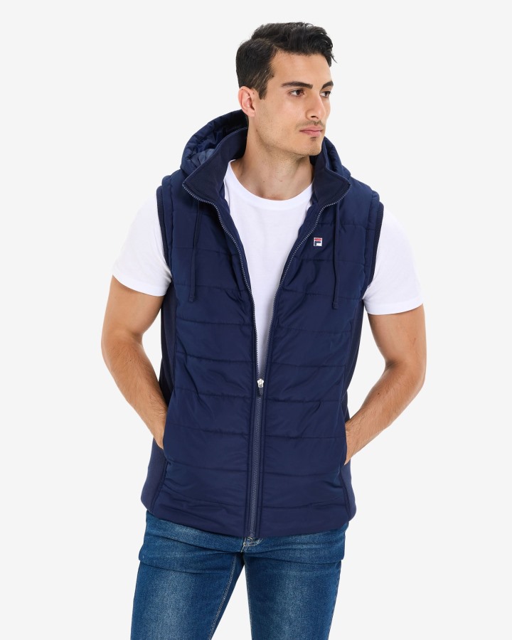 New Navy Men's Julio Puff Vest Fila Outlets