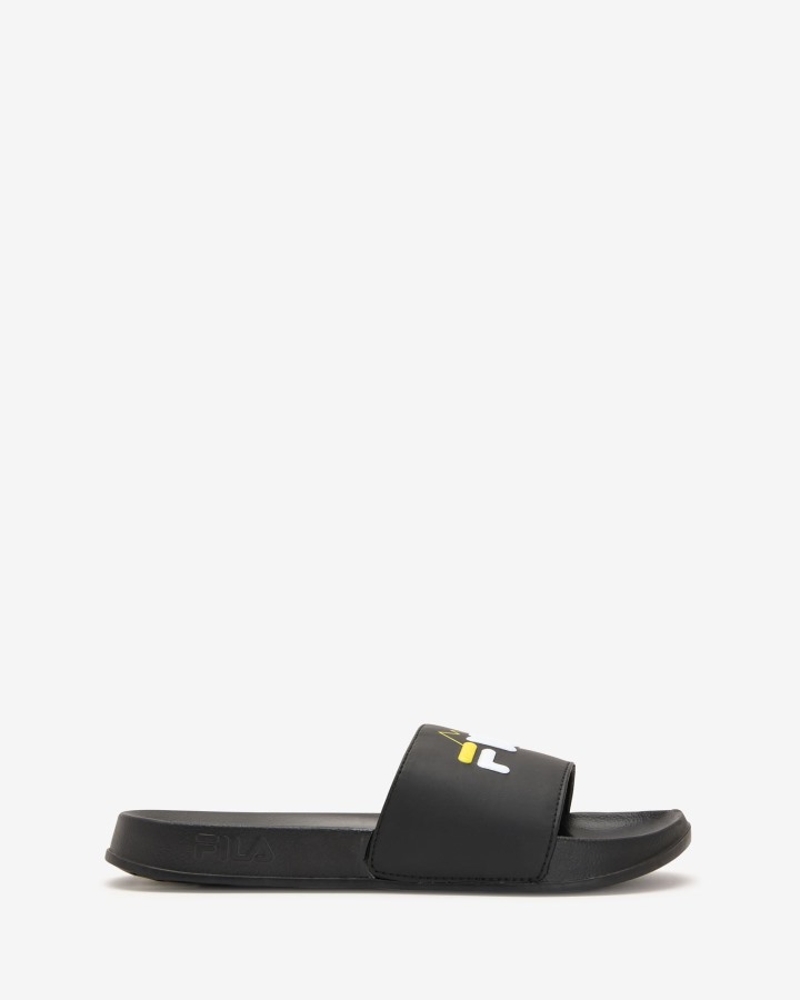 Unisex Fila Outlets Seceda Slide Black/Yellow Fila Outlets