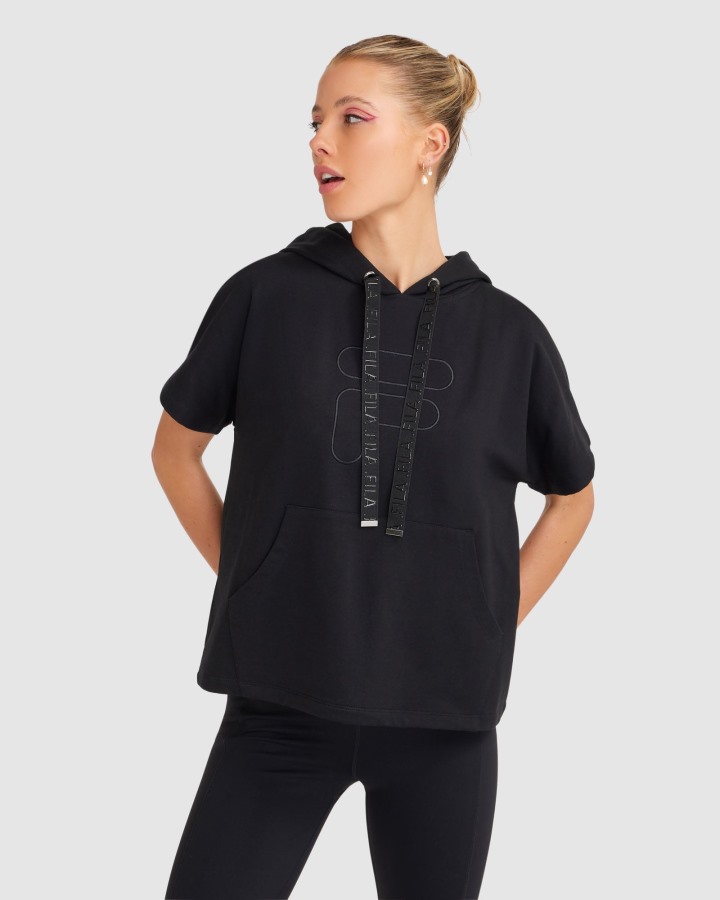 Black Women's Spencer SS Hoody Fila Outlets