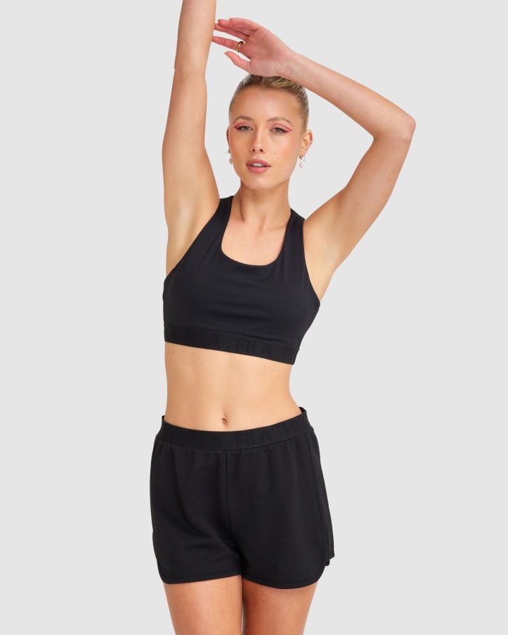 Women's Spencer Crop Top Black Fila Outlets