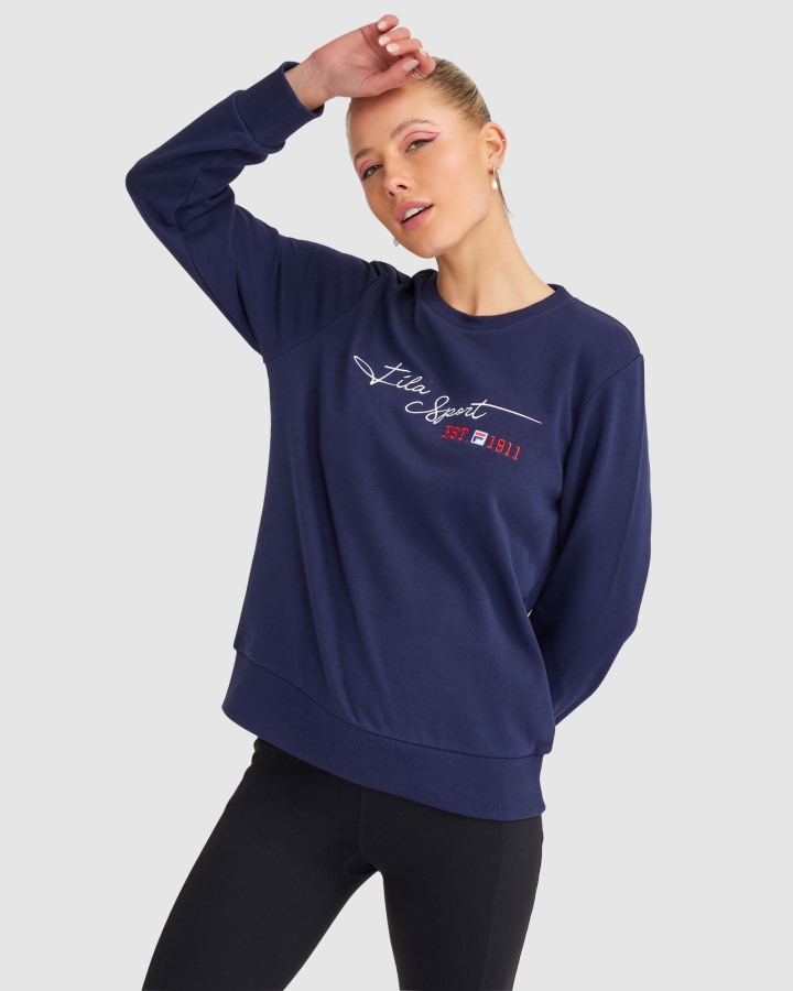 Fila Outlets New Navy Women's Cinzia Crew
