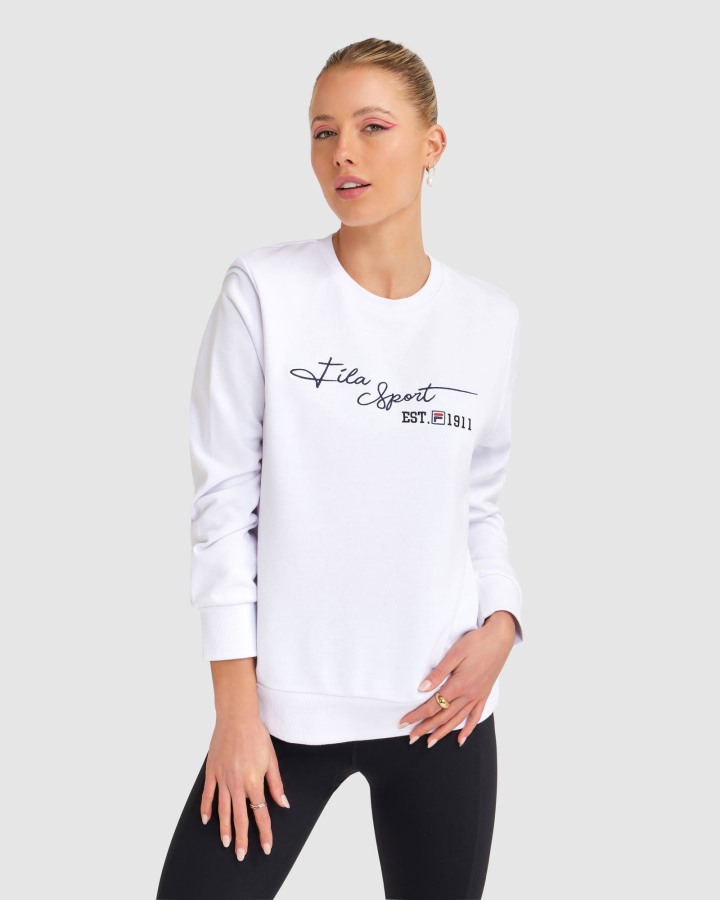 White Women's Cinzia Crew Fila Outlets