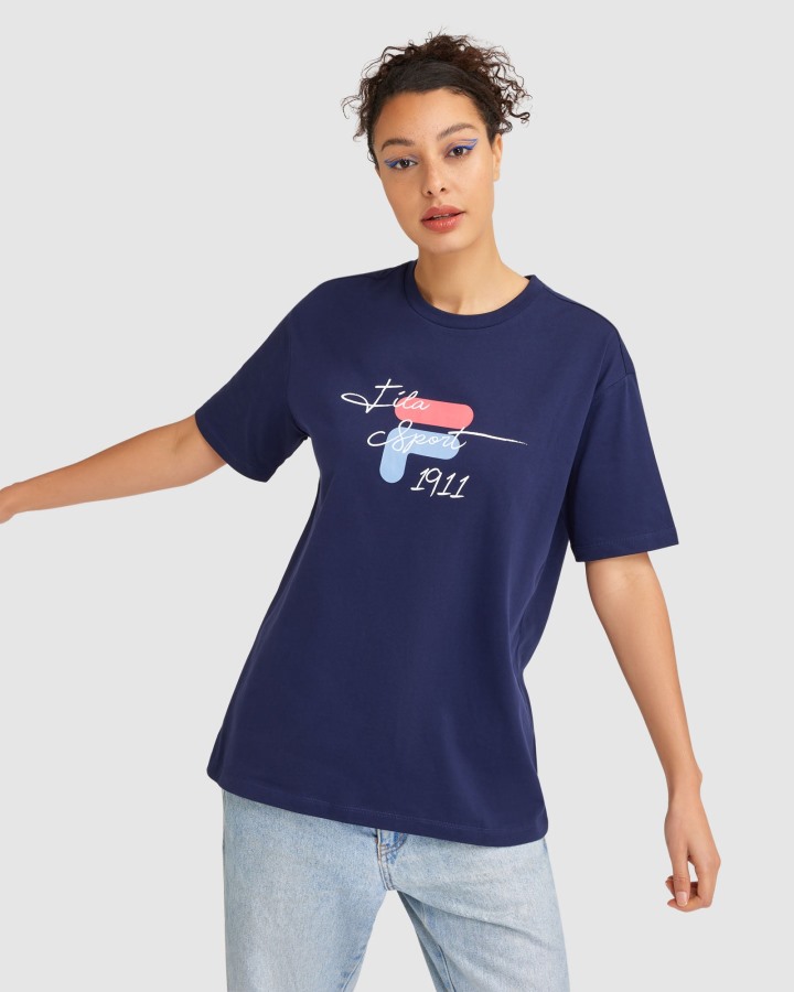 Fila Outlets New Navy Women's Cinzia Tee