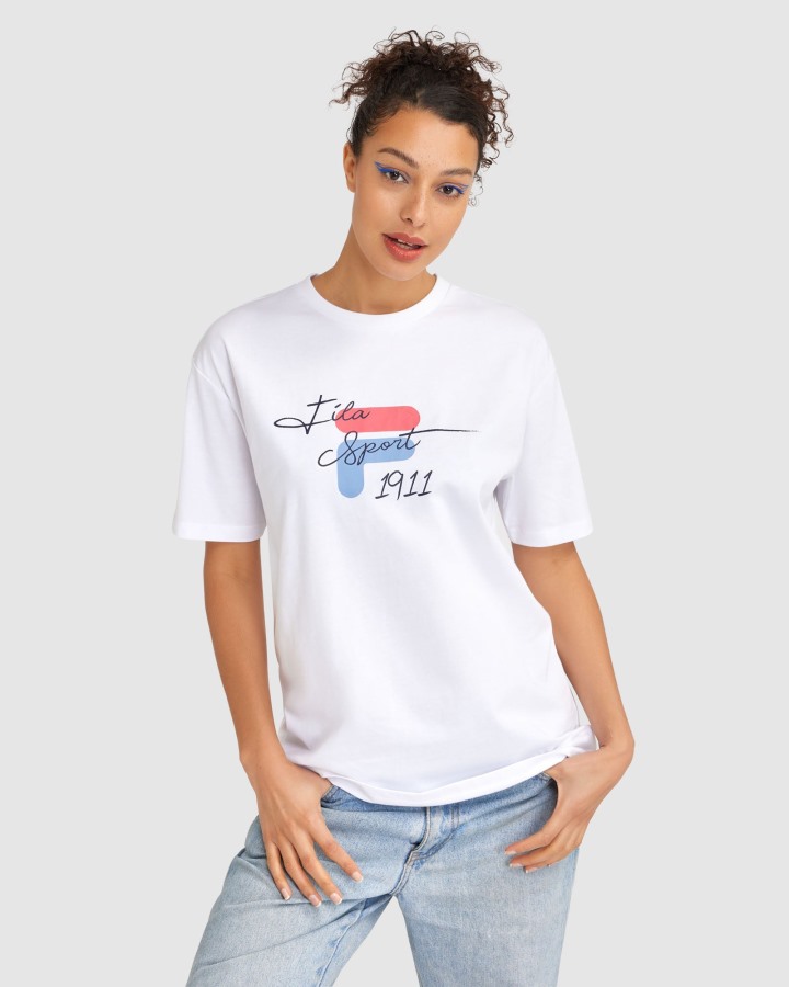Women's Cinzia Tee White Fila Outlets