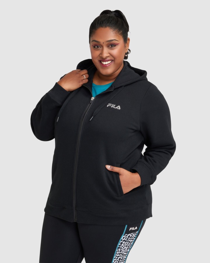 Black Women's Rebecca Zip Thru Fila Outlets