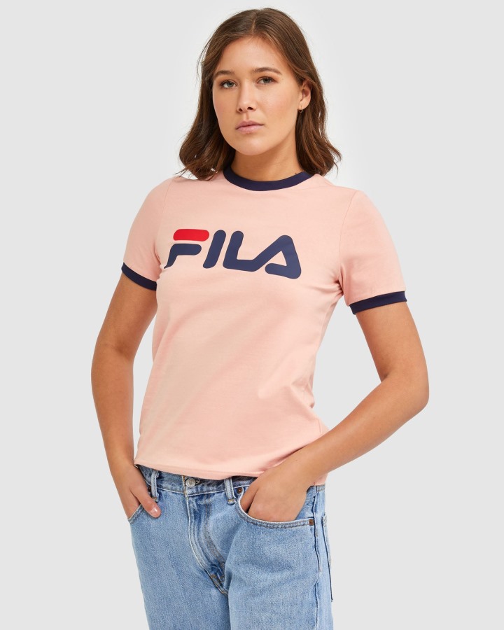 Classic Women's Ringer Tee Fila Outlets Mellow Rose