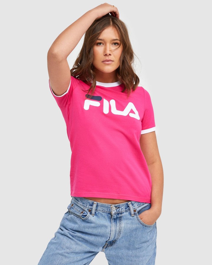 Classic Women's Ringer Tee Beetroot Fila Outlets