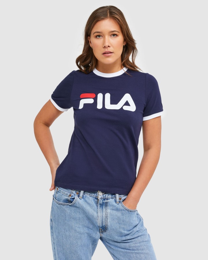 Fila Outlets New Navy Classic Women's Ringer Tee