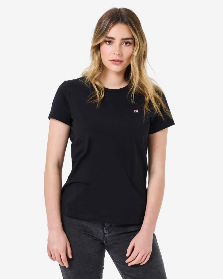 Black Fila Outlets Volara Badge 2.0 Tee