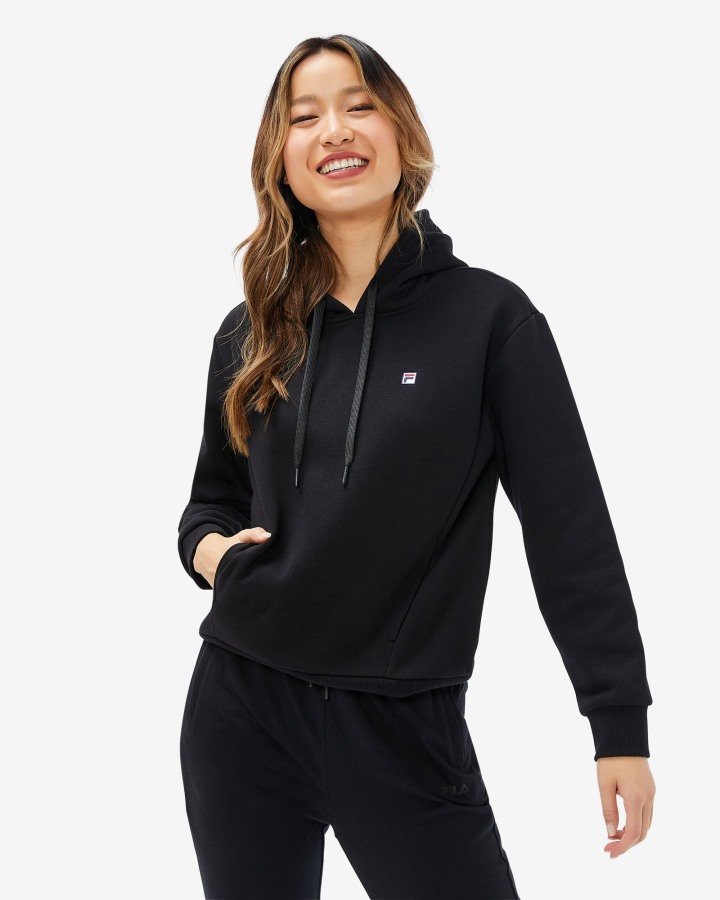 Black Fila Outlets Women's Badge Hood