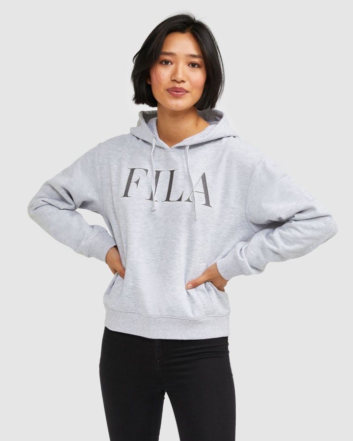 Fila Outlets Light Grey Marle Women's Isidora Hoody
