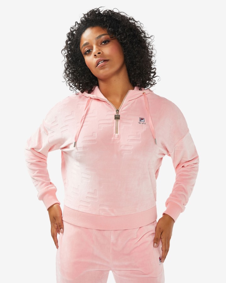 Fila Outlets Women's Aspena Qtr Zip Pale Rose