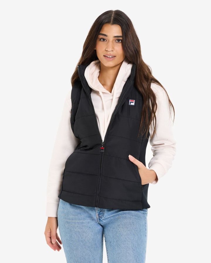 Fila Outlets Black Women's Iranga Puff Vest