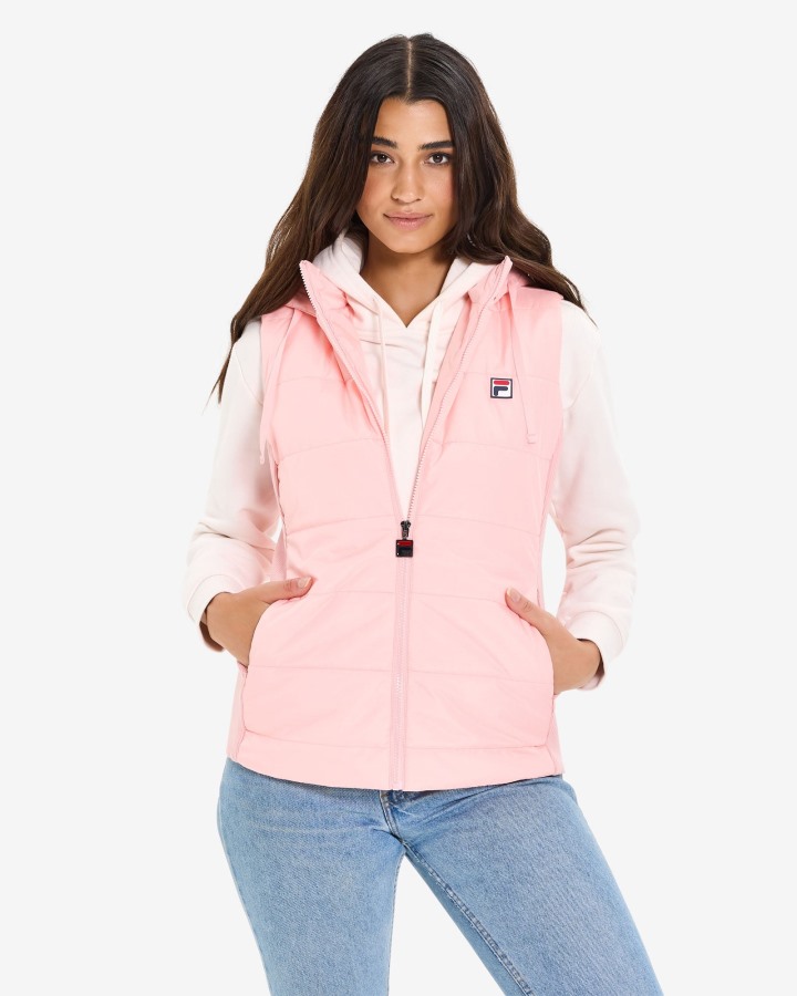 Women's Iranga Puff Vest Pale Rose Fila Outlets