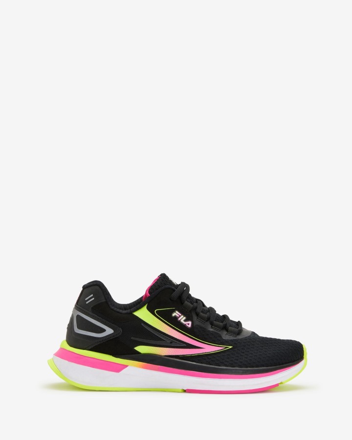 Fila Outlets Black/Pinkglo/Safeyellow Women's Fila Outlets Instinx