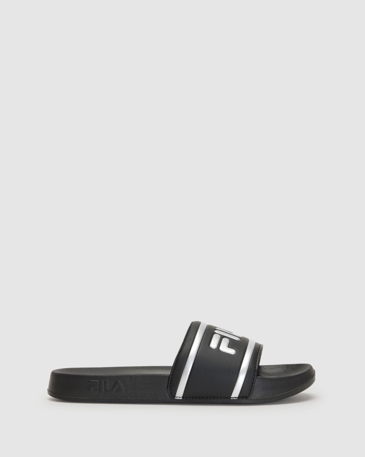 Women's Amalfi Slide Black/Silver Fila Outlets