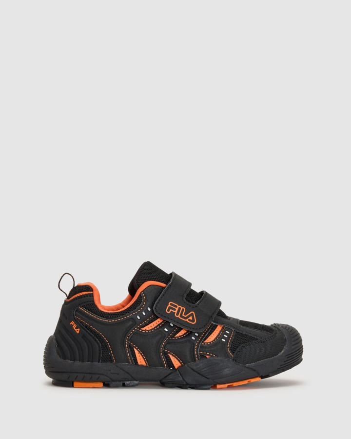 Charcoal/Orange Fila Outlets Kid's Mattia Strap
