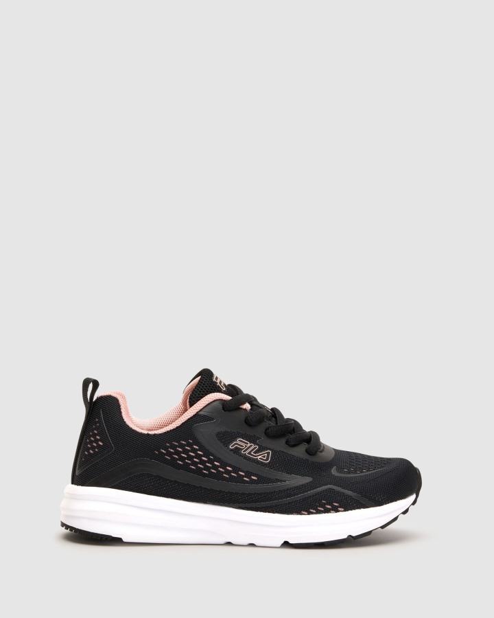 Black/Rose Kid's Pavia Fila Outlets