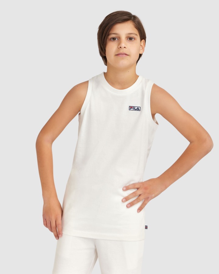Kid's Parker Tank White Fila Outlets