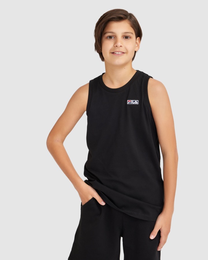 Black Fila Outlets Kid's Parker Tank