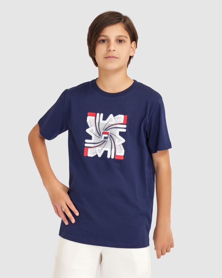 Boy's Ryan Tee New Navy Fila Outlets