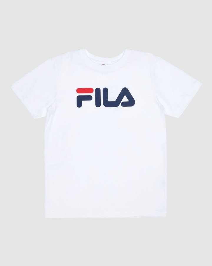 White Classic Kid's Tee Fila Outlets