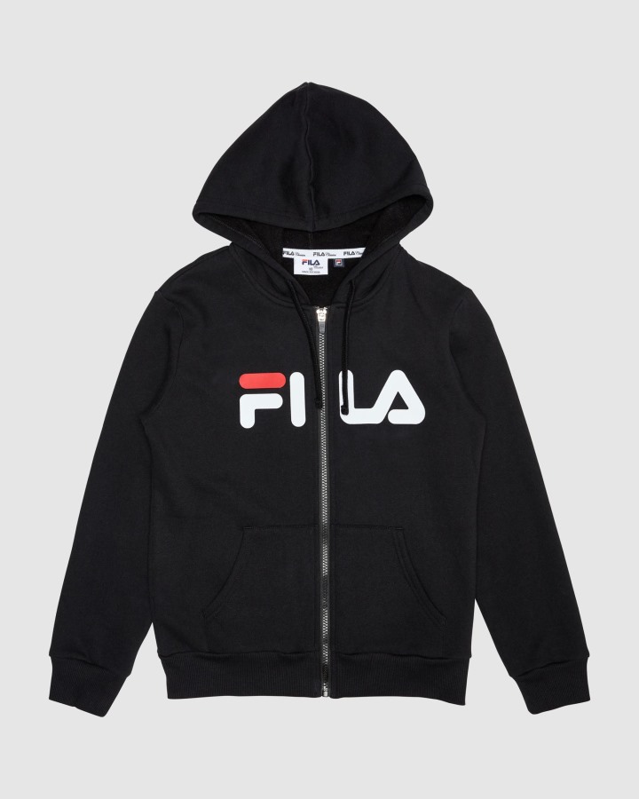 Classic Kids Zip Hoody Black Fila Outlets