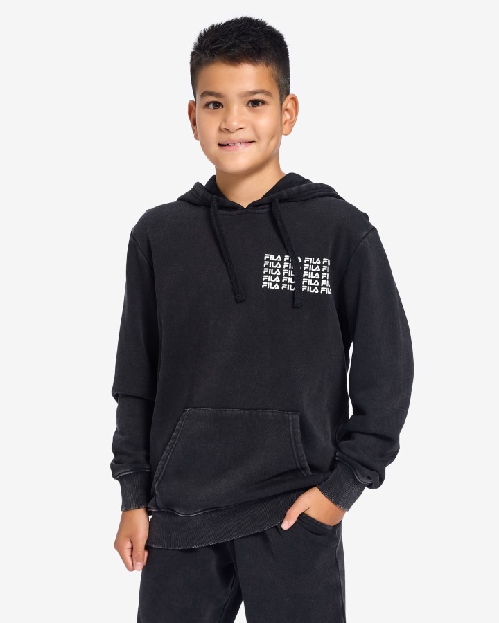 Black Boy's Maxim Hood Fila Outlets