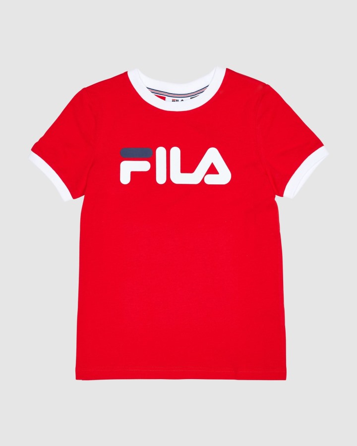 Classic Girl's Ringer Tee Red Fila Outlets