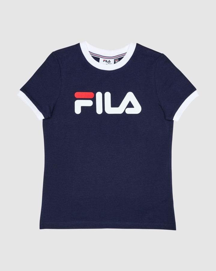 Classic Girl's Ringer Tee Fila Outlets New Navy