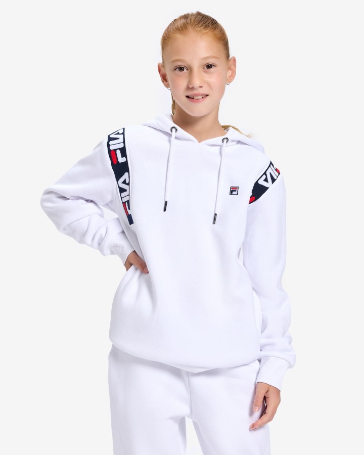 White Fila Outlets Kid's Badge 2.0 Hood