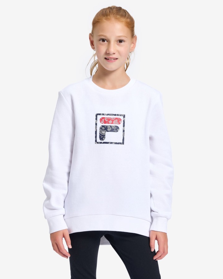 Fila Outlets White Natasha Girls Crew