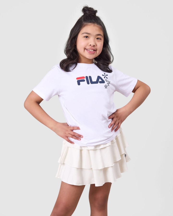 White Diya Tee Fila Outlets