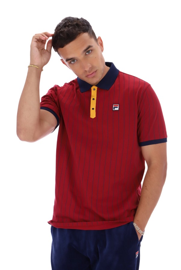 BB1 Classic Vintage Striped Fila Outlets Polo