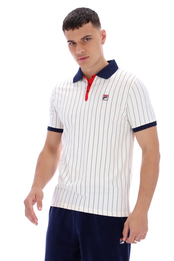 BB1 Classic Vintage Fila Outlets Striped Polo