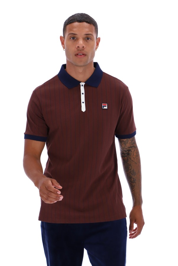 Fila Outlets BB1 Classic Vintage Striped Fashion Polo