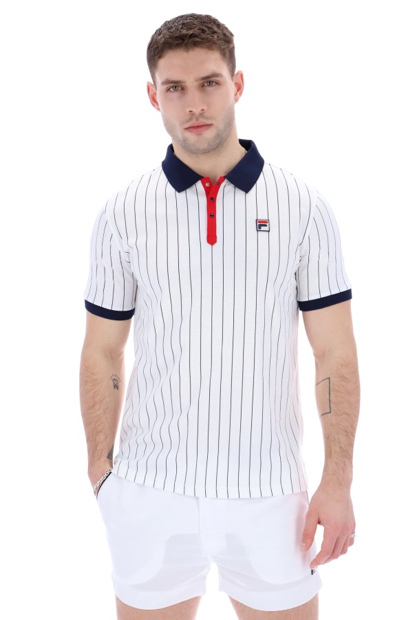 BB1 Classic Vintage Fashion Fila Outlets Striped Polo