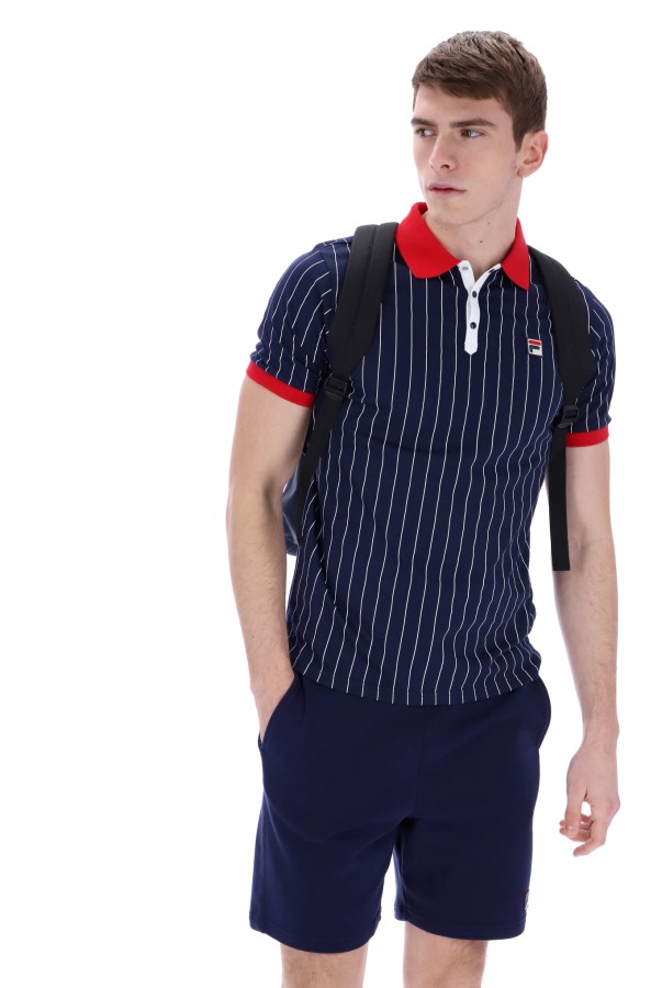 Fila Outlets Fashion BB1 Classic Vintage Striped Polo