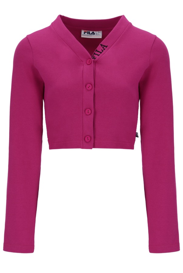 Fila Outlets Zara Womens Thick Rib Crop Cardigan