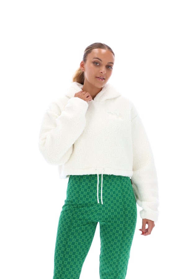 Fila Outlets Abbey Cropped Fleece Hoodie