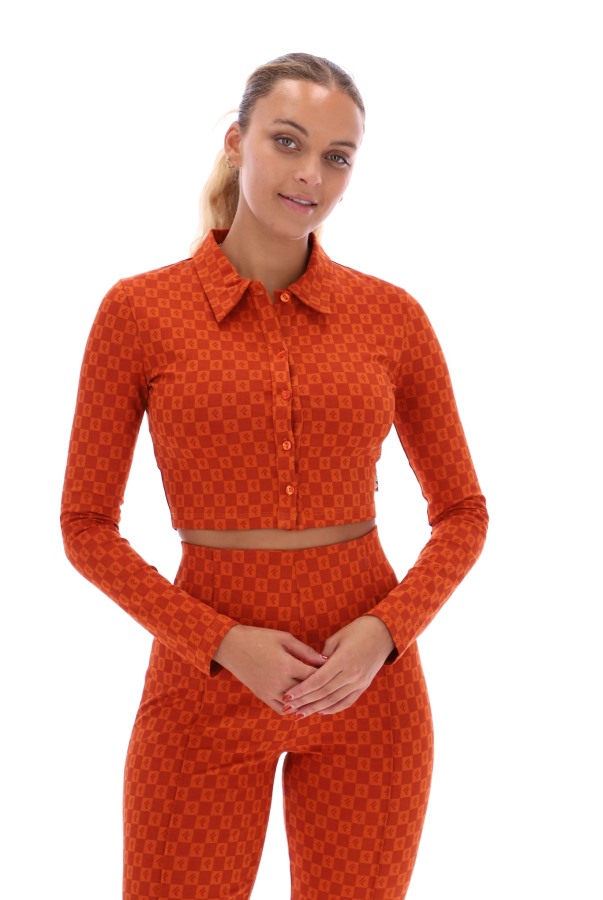 Dawn Cropped Polo Shirt Fila Outlets