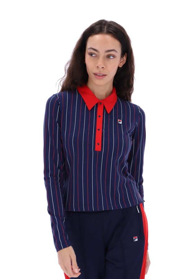 Fila Outlets Jada Long Sleeve BB1 Polo Top