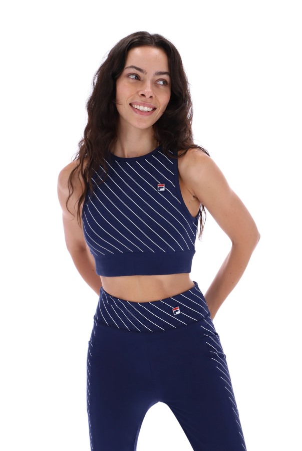 Fila Outlets Karla Pin Striped Bra Top